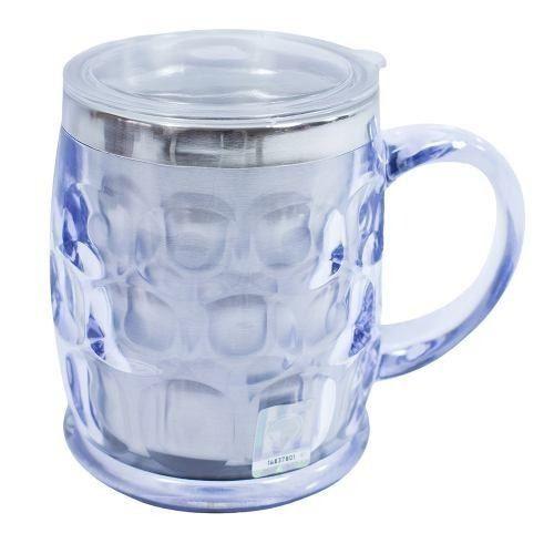 Imagem de Caneca Térmica Transparente Brasão Metal 500Ml  São Paulo