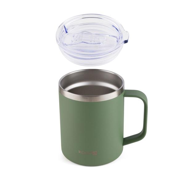 Imagem de Caneca Térmica Verde Militar Com Tampa 370ml Kouda