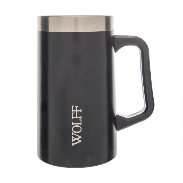 Imagem de Caneca Térmica Wolff em Aço Inox Preto 500ml