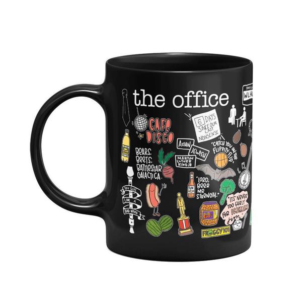 Caneca The Office Icons Moments - Preta - JPS INFO Imagem de Caneca The Office Icons Moments - Preta