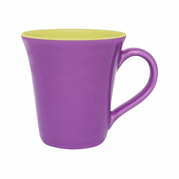 Imagem de Caneca Tulipa Bicolor Oxford Verde e Violeta Cerâmica 330ml