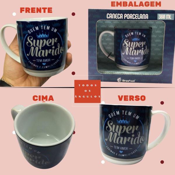 Imagem de Caneca ul Porcelana Urban 360Ml Café Super Marido Esposo