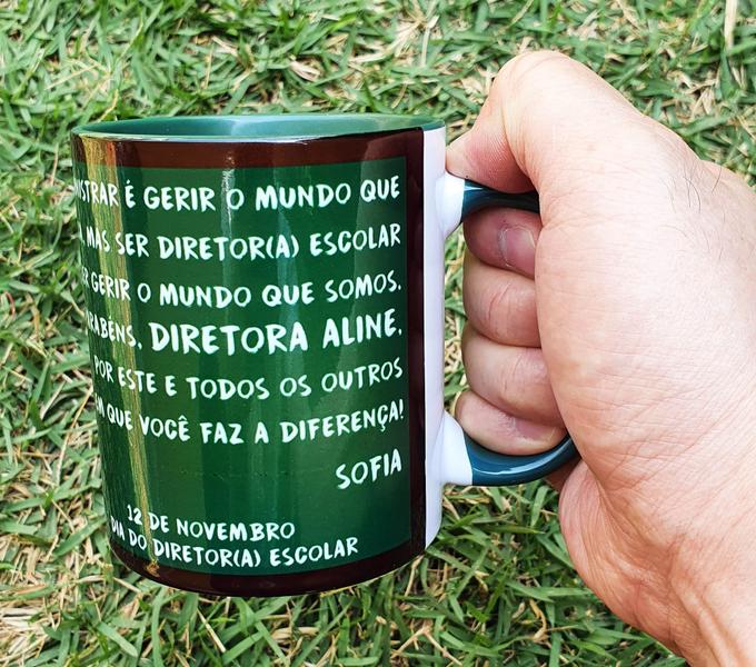 Imagem de Caneca Verde Presente Dia dos Professores Diretora Escolar