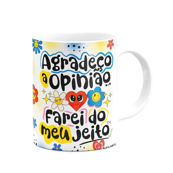 Imagem de Caneca Vibes - Agradeço a opinião, farei do meu jeito