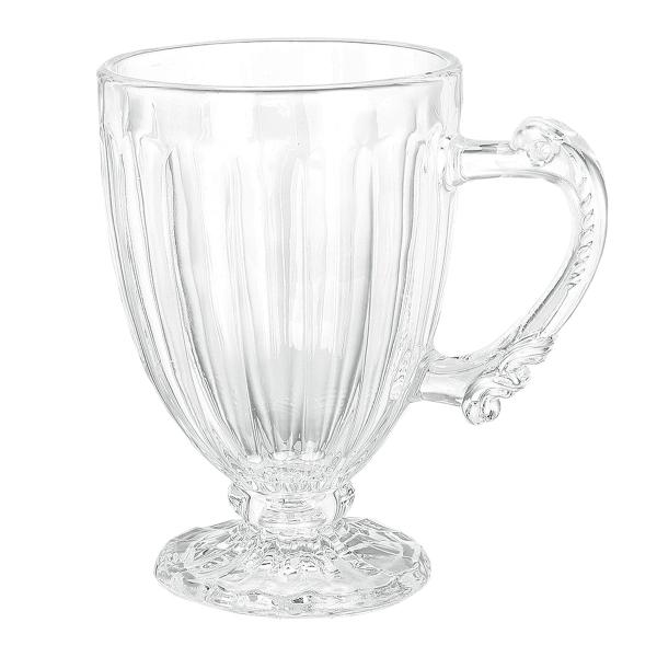 Imagem de Caneca Vidro 190ml Xícara Grécia Transparente 6 Peças Dolce Home