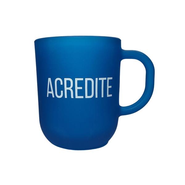 Imagem de Caneca Vidro Acredite -Azul