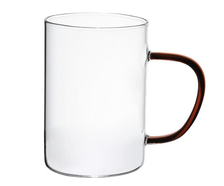 Imagem de Caneca Vidro Boro Com Alça Âmbar 200 Ml Mimo Style Tc22130