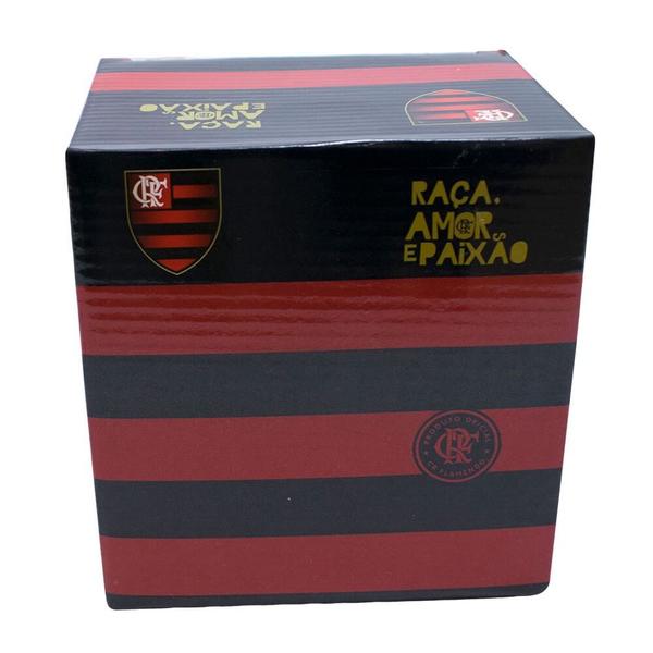 Imagem de Caneca Vidro Brasão Metal 400ml - Flamengo