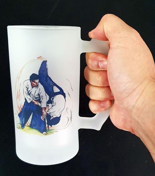 Imagem de Caneca Vidro Chopp Arte Marcial Japonesa Aikido Aiquidô