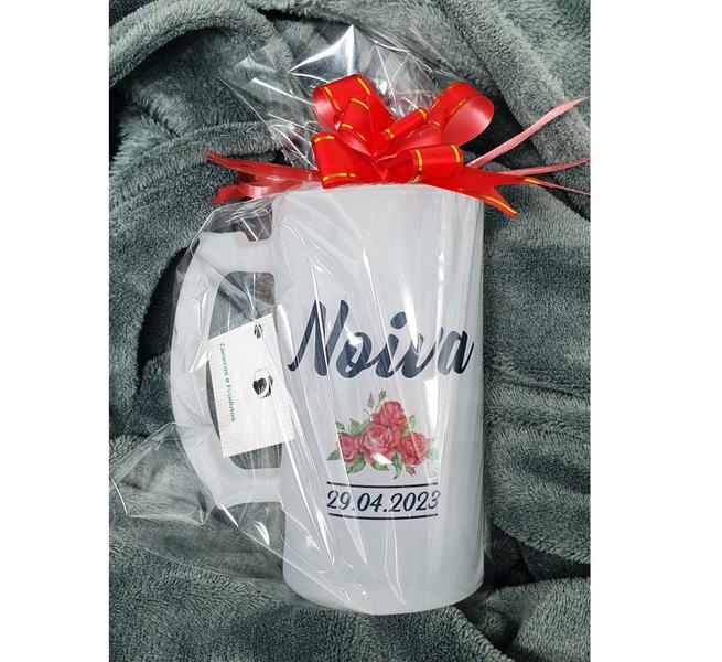 Imagem de Caneca Vidro Chopp Cerveja Personalizado Casamento Noiva