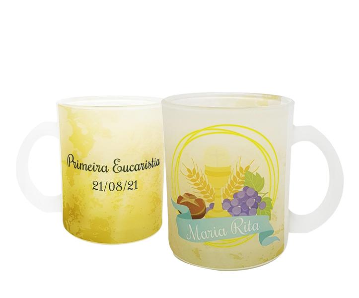 Imagem de Caneca Vidro Dindos Padrinhos Batizado Crisma Eucaristia