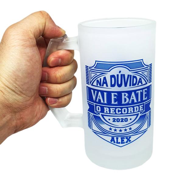 Imagem de Caneca Vidro Jateado Cerveja Na Dúvida Vai e Bate o Recorde