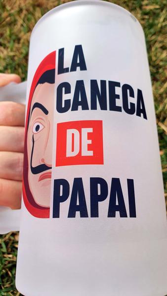 Imagem de Caneca Vidro Jateado Chopp / Cerveja La Caneca de Papai