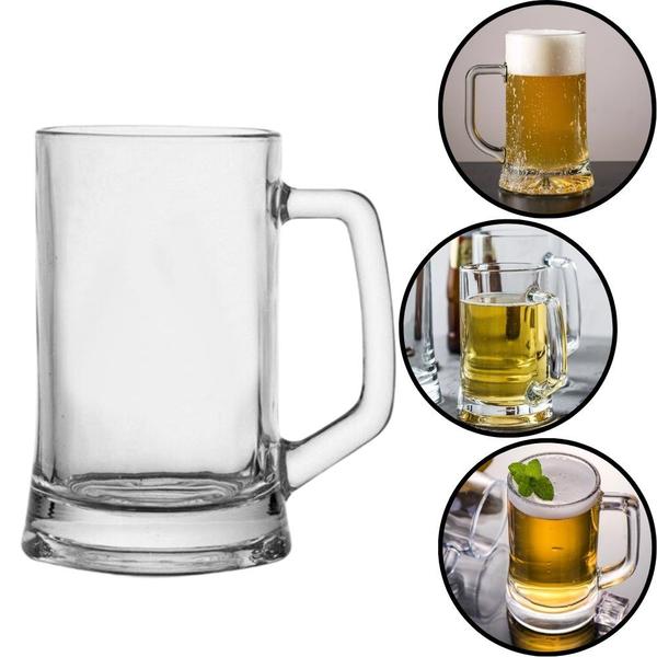 Imagem de Caneca Vidro Lisa Chopp Cerveja 360ml Bar Restaurante