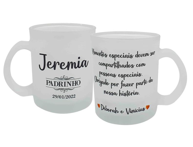 Imagem de Caneca Vidro Personalizado Lembrancinha Padrinho Batizado