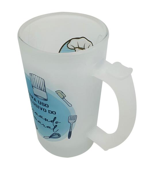 Imagem de Caneca Vidro Personalizado Mimo Chef Cozinheiro Confeiteiro