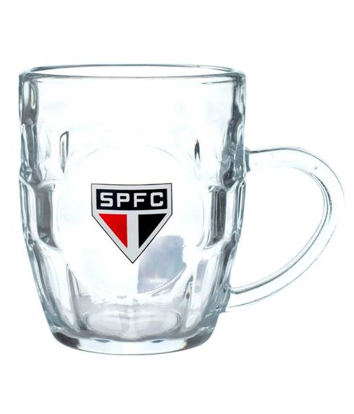 Imagem de Caneca Vidro São Paulo FC 310ml com Abridor G003A-2 - Mileno