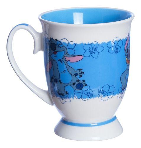 Imagem de Caneca Xícara 300ml Stitch Alça Porcelana Café Chá