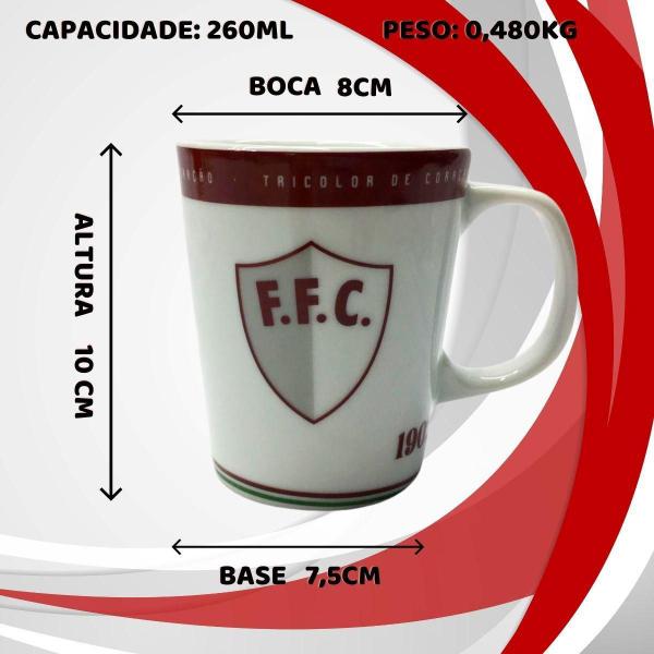 Imagem de Caneca Xicara Branca Porcelana Premium 300Ml Café Fluminense