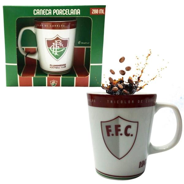 Imagem de Caneca Xicara Branca Porcelana Premium 300Ml Café Fluminense