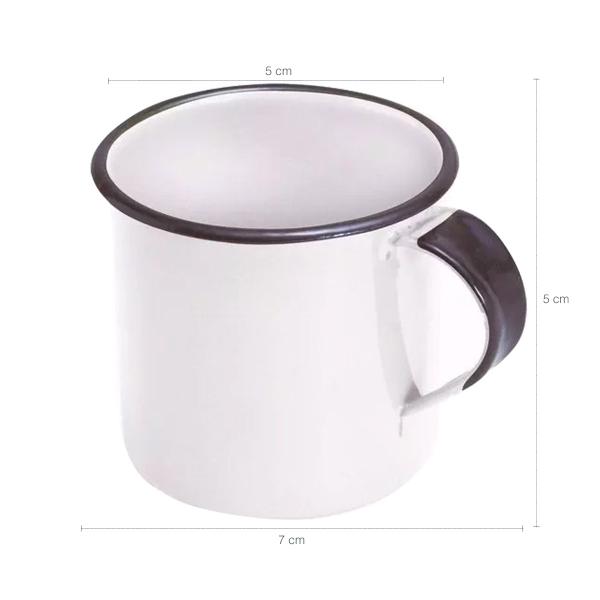 Imagem de Caneca Xícara de 70ml Chá Café Esmaltadas Agata Cozinha