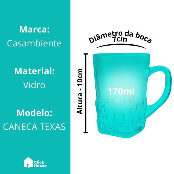 Imagem de Caneca Xícara de Café Capuccino Chá Vidro 170ml