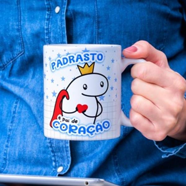 Imagem de Caneca Xícara Dia dos Pais Personalizada Padrasto É Pai De Coração Divertida- MEGA OFERTA!