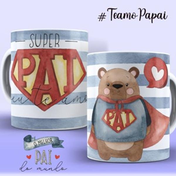 Imagem de Caneca Xícara Dia dos Pais Personalizada Super Pai Te Amo momento- MEGA OFERTA!