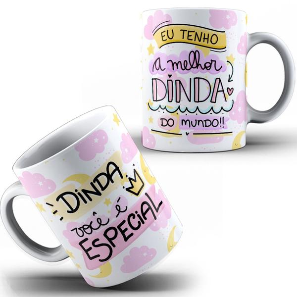 Imagem de Caneca Xícara Dinda A Melhor Do Mundo Madrinha PersonalizadaBatizado Tia Porcelana- MEGA OFERTA!