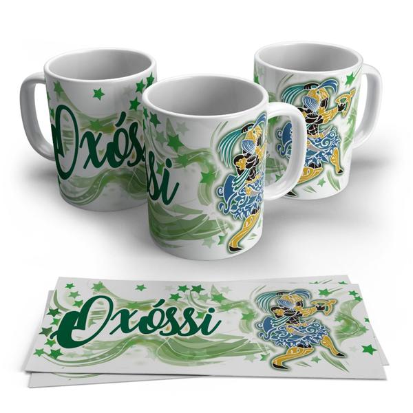 Imagem de Caneca Xícara Dos Orixá Oxóssi Espirita Umbanda Candomblé  Modelo 1- MEGA OFERTA!