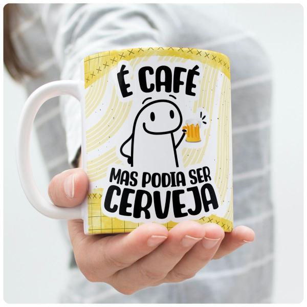 Imagem de Caneca Xicara Engraçada Flork é Café Mas Poderia ser Cerveja