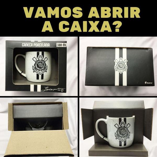 Caneca Xicara Porcelana Branca Premium Urban 300Ml Café - Brasfoot Imagem de Caneca Xicara Porcelana Branca Premium Urban 300Ml Café