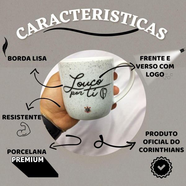 Caneca Xicara Porcelana Branca Premium Urban 300Ml Café - Brasfoot Imagem de Caneca Xicara Porcelana Branca Premium Urban 300Ml Café
