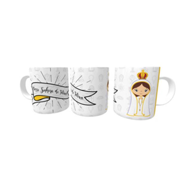 Imagem de Caneca Xícara Santos Católicos Religiosos Nossa Senhora De Fatima MD 2 Presente- MEGA OFERTA!