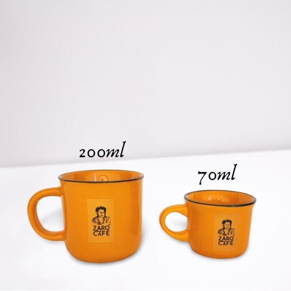 Imagem de Caneca Zaro Café Laranja com Borda Preta 70ml