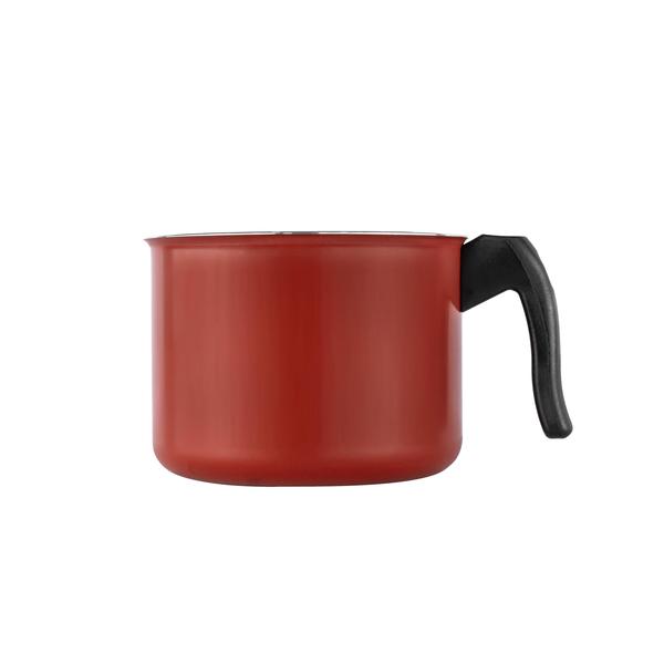 Imagem de Canecão 14 cm  Fervedor Leiteira Caneco Teflon Vermelho Antiaderente 1.8 Litros