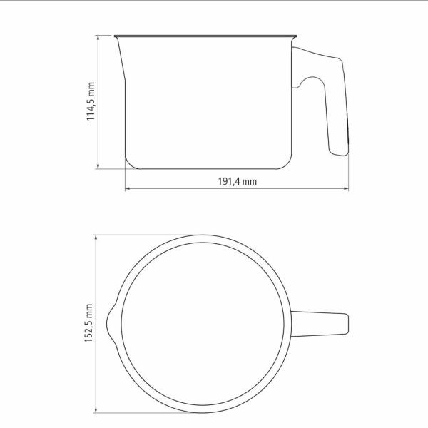 Imagem de Canecão Leiteira Fervedor Antiaderente 12 Cm 1L Tramontina