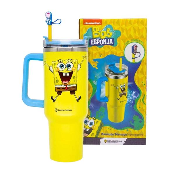 Imagem de Canecão Térmico Tumbler Bob Esponja com Pingente - Zonacriativa