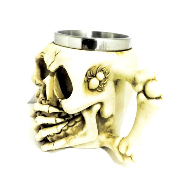 Imagem de Canecas Caveira Sabedoria 3 modelos Chopp Cerveja Mug Skull