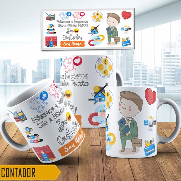 Imagem de Canecas de Porcelana Branca Personalizadas Profissões 11