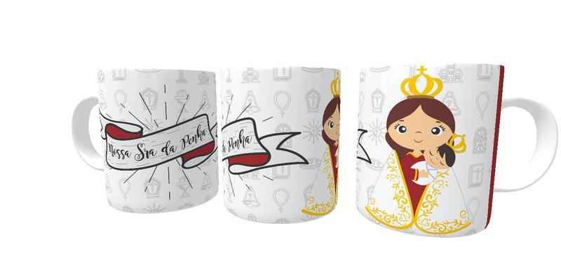 Imagem de Canecas de Porcelana Branca Personalizadas Santos Catolicos