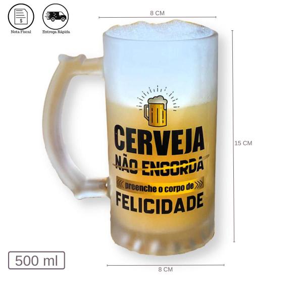 Imagem de Canecas De Vidro Cerveja chopp 500ml frase: Hoje é dia de colocar toda culpa na bebida.