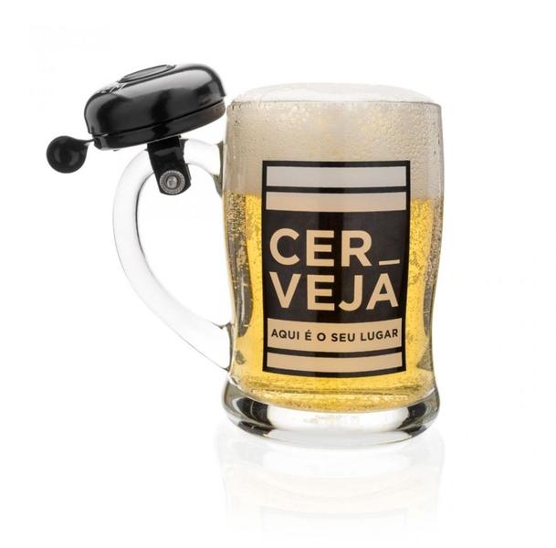 Imagem de Caneco Campainha Cerveja Aqui - 400 ml (13092)