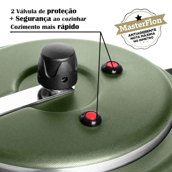 Caneco Quadrado Antiaderente + Panela De Pressão 5,0L Patolux Imagem de Caneco Quadrado Antiaderente + Panela De Pressão 5,0L Patolux