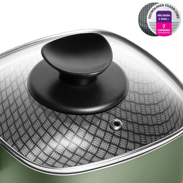 Caneco Quadrado Antiaderente + Panela De Pressão 5,0L Patolux Imagem de Caneco Quadrado Antiaderente + Panela De Pressão 5,0L Patolux