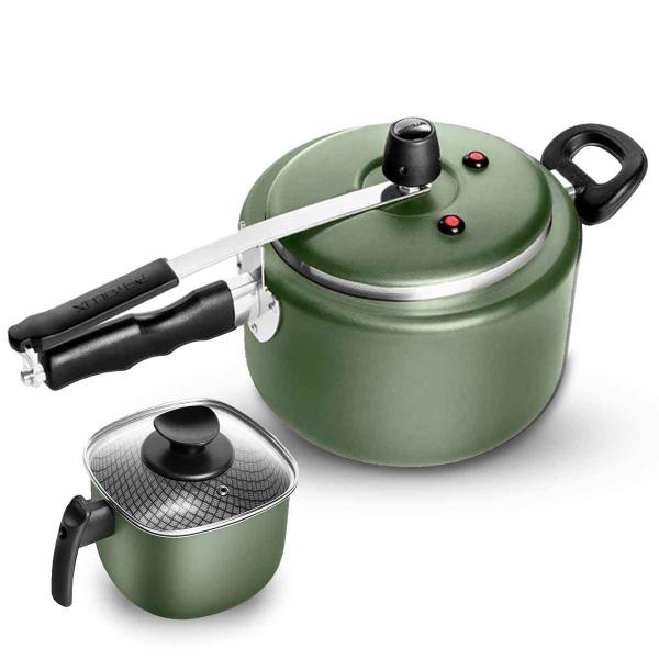 Caneco Quadrado Antiaderente + Panela De Pressão 5,0L Patolux Imagem de Caneco Quadrado Antiaderente + Panela De Pressão 5,0L Patolux