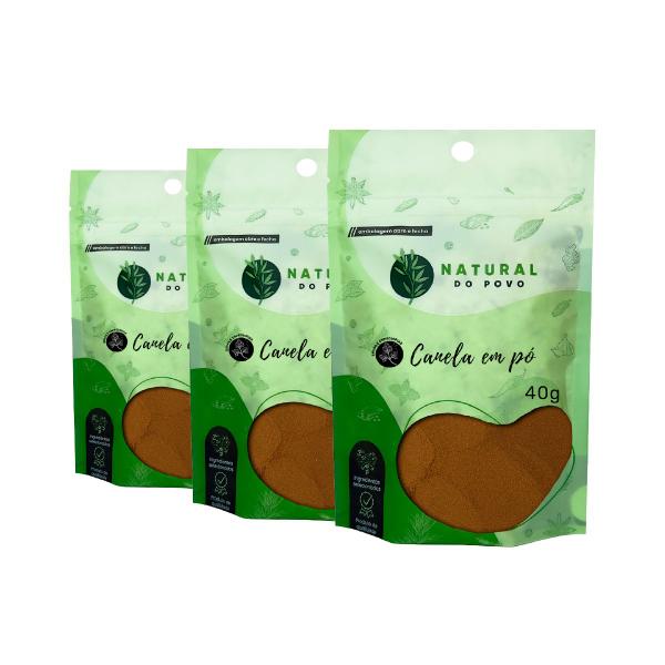 Imagem de Canela em Pó Kit 3 Aroma Fresco e Sabor Autêntico Premium 75g