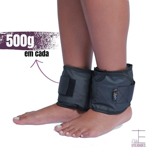 Caneleira 500g Preto Par - Flex Mouve Imagem de Caneleira 500g Preto Par