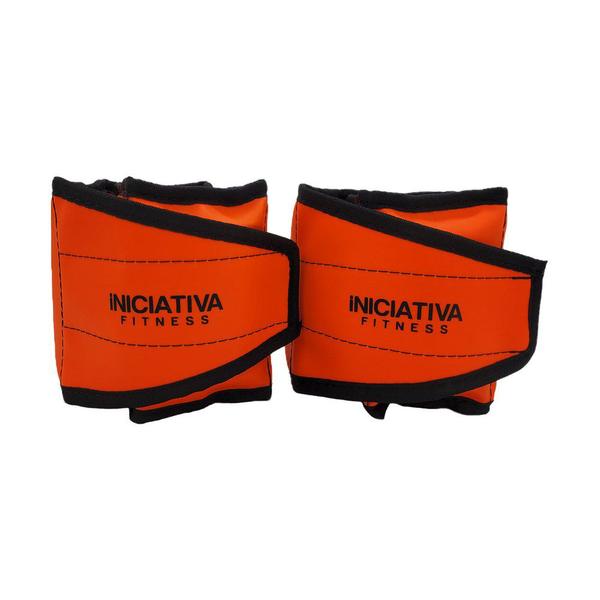 Imagem de Caneleira de peso 10kg laranja neon - par  iniciativa fitness