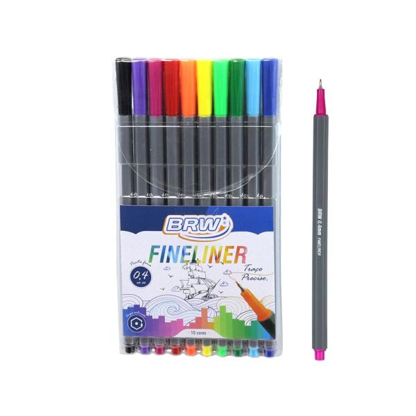 Imagem de Caneta 0.4 Fineliner 10cor Fi0001 Brw